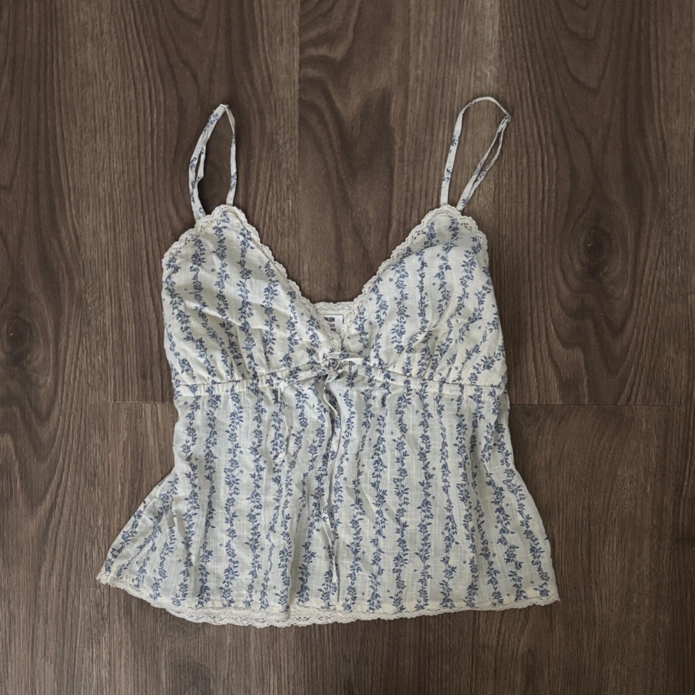 Cotton On Floral Blue Babydoll Top